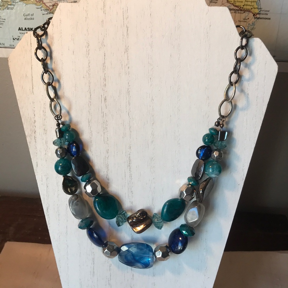 Ruby Rd. Blues Teal statement necklace